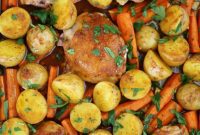 Sheet Pan Garlic Ranch Chicken and Roasted Vegetables