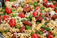 Creamy Cheesy Sausage Tomato Skillet Pasta