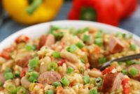 Hearty Cajun Sausage White Bean & Rice Stew