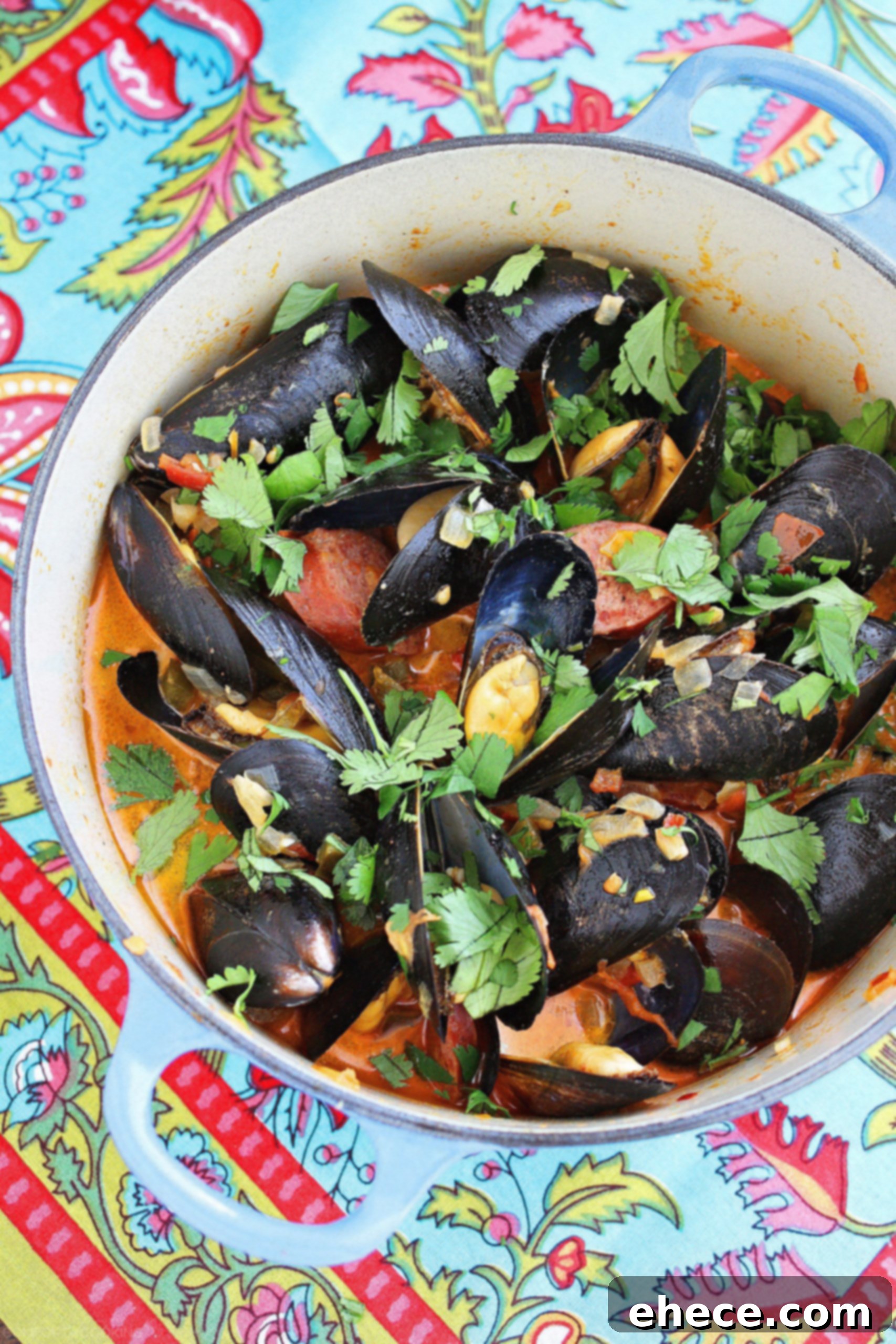 Fiery Chorizo Mussels in a Rich Tomato-Wine Broth 1 featured 114