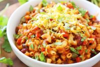 Hearty One-Pot Vegetarian Chili Mac and Cheese