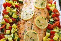 Lemon Garlic Honey Butter Salmon Veggie Foil Packs