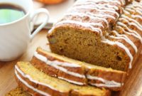 Autumn Pumpkin Banana Bread with Vanilla Drizzle
