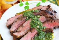 Grilled Flank Steak with Chimichurri Zing