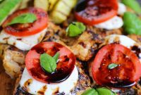 Vibrant Caprese Chicken with Grilled Summer Squash