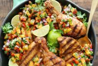 Sweet Heat Grilled Chicken with Peach Salsa