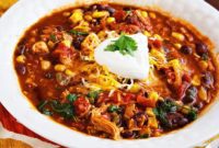 Zesty Slow Cooker Chicken Taco Chili