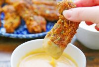 Ranch Cheddar Chicken Tenders and Honey Mustard Dip