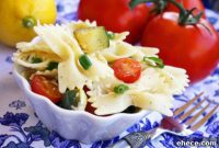 Mediterranean Zucchini and Tomato Pasta Salad with Parmesan