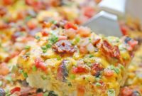 Crispy Tater Tot Breakfast Casserole with Bacon and Eggs
