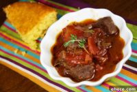 Braised Tuscan Beef with Golden Honey Cornbread