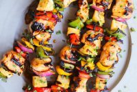 Island Glazed Chicken Skewers