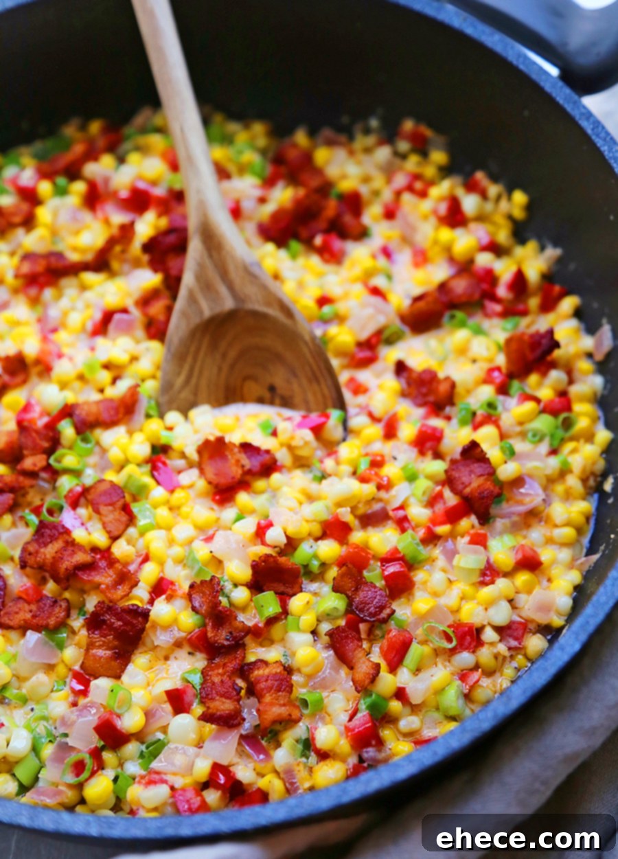 Festive Creamed Corn with Bacon 1 featured 30688