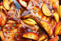 Apple Butter Glazed Skillet Pork Chops