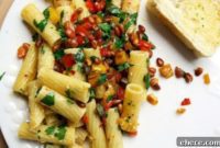 Hearty Rigatoni with Braised Peppers