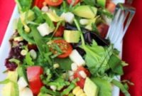 Vibrant Tomato Avocado Corn Basil Salad with Lemon Balsamic Vinaigrette