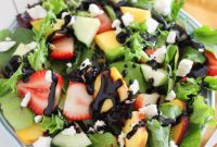Strawberry Peach Chevre Summer Salad