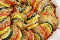 Golden Baked Parmesan Vegetable Tian