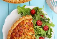 Hearty Ham Cheddar Scallion Quiche