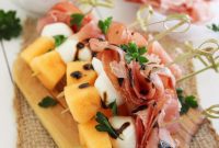 Prosciutto-Wrapped Melon and Mozzarella Pops
