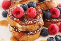 Cinnamon Vanilla French Toast Medallions with Fresh Berries