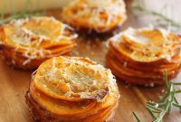 Golden Stacks of Parmesan-Rosemary Sweet Potatoes