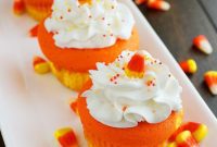 Autumn Candy Corn Cupcakes
