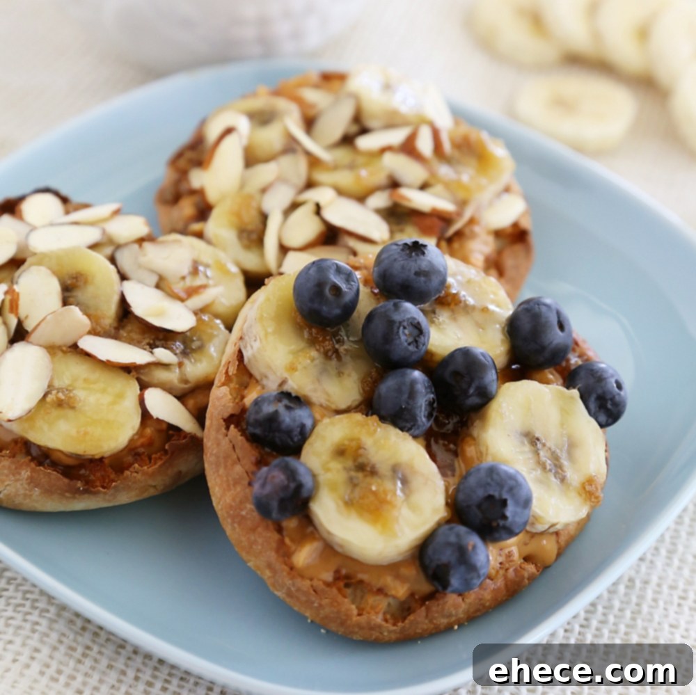 Caramelized Banana Peanut Butter English Muffins 1 featured 9156