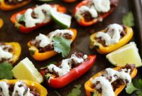 Savory Mini Taco-Stuffed Peppers with Fresh Cilantro Cream