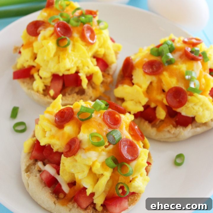 English Muffin Fruit Breakfast Pizzas
