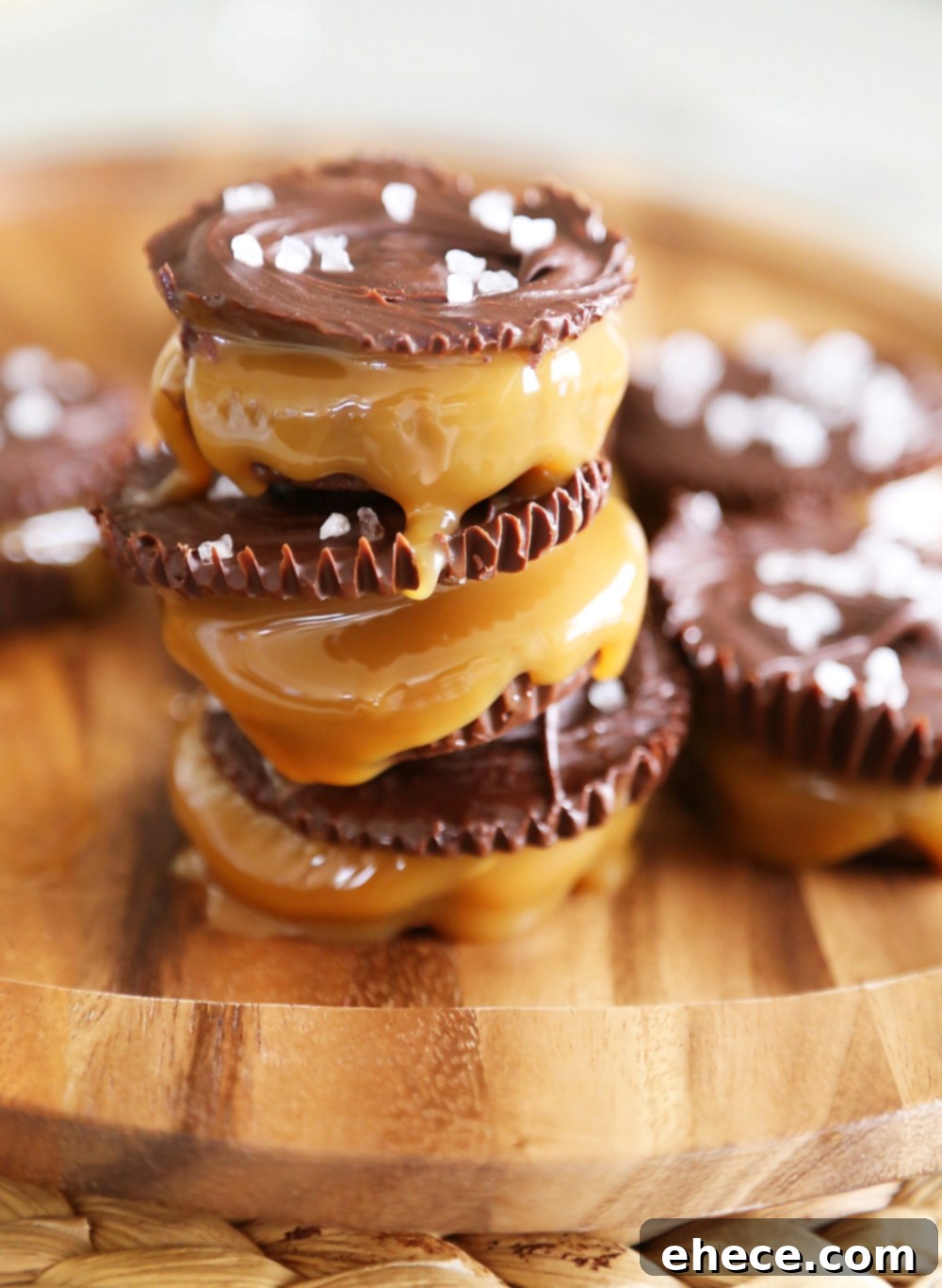 Effortless 4-Ingredient Salted Caramel Chocolate Cups 6 Final presentation of Dark Chocolate Salted Caramel Cups, ready to be enjoyed or gifted.