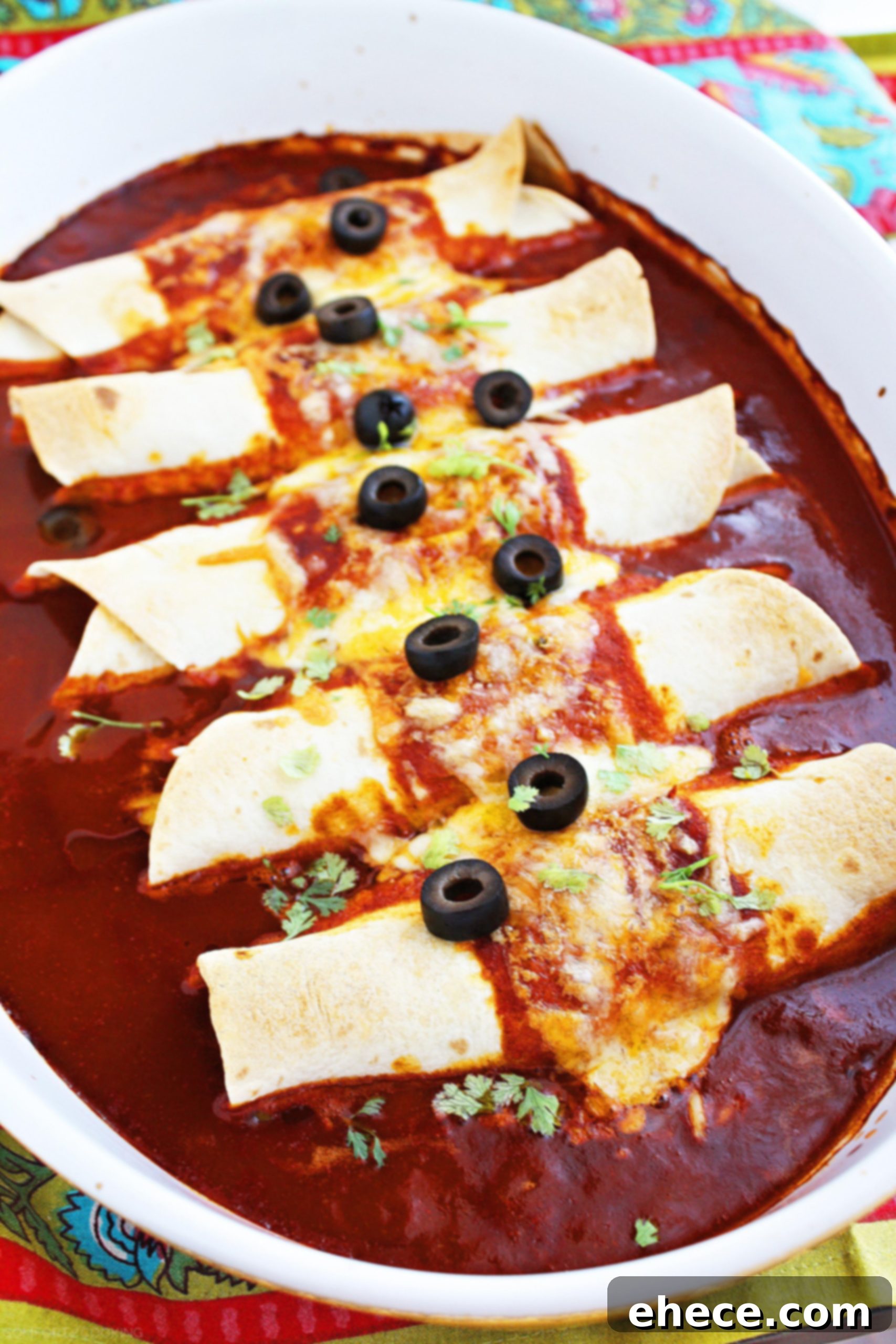 Four Cheese Chicken Enchiladas