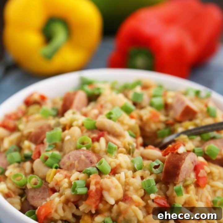 Hearty Cajun Sausage White Bean & Rice Stew 7 Cajun Sausage, White Bean and Rice Stew