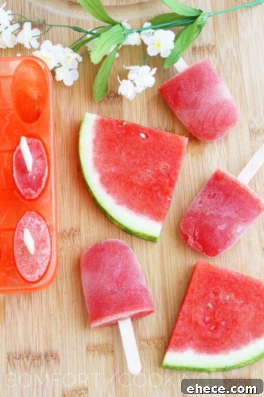 Frozen Watermelon Margarita Popsicle