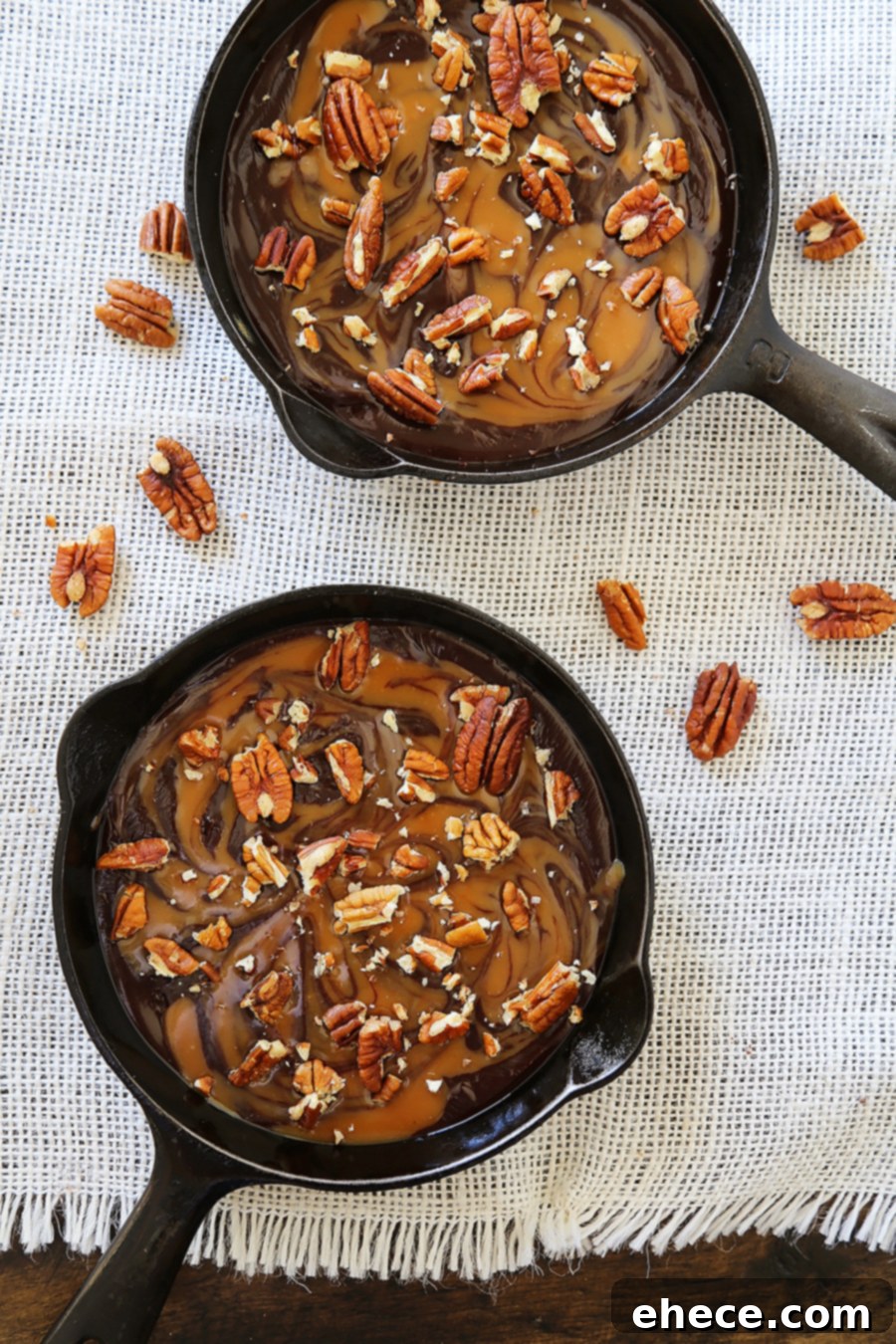 Effortless 5 Ingredient Caramel Pecan Smores Dip 4 5-Ingredient Caramel Pecan S'mores Dip - Perfect for parties! Loaded with creamy caramel and pecans, this treat is super quick and easy! thecomfortofcooking.com