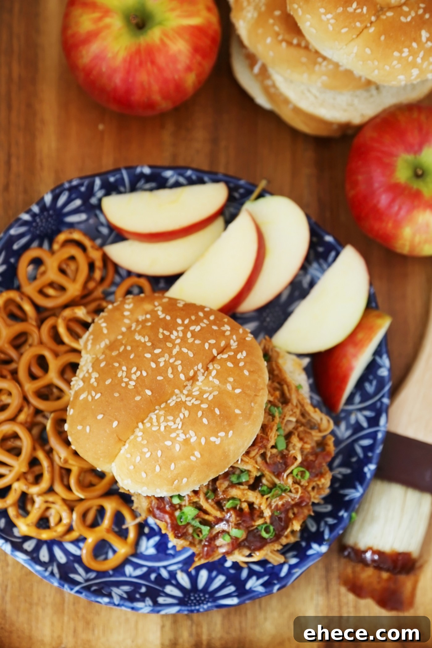 Slow-Simmered Apple Cider BBQ Pork 6 Slow Cooker Apple Cider BBQ Pulled Pork - Our best-ever pulled pork with a tangy, sweet apple cider BBQ sauce! Perfect slow cooker food for weeknight dinners or hungry crowds. thecomfortofcooking.com