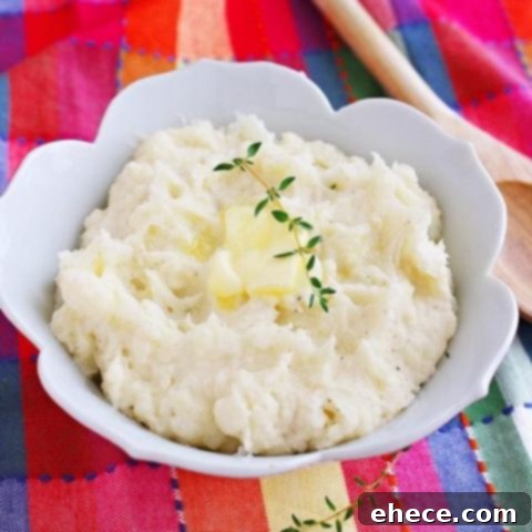 Light ‘n Creamy Garlic Mashed Potatoes