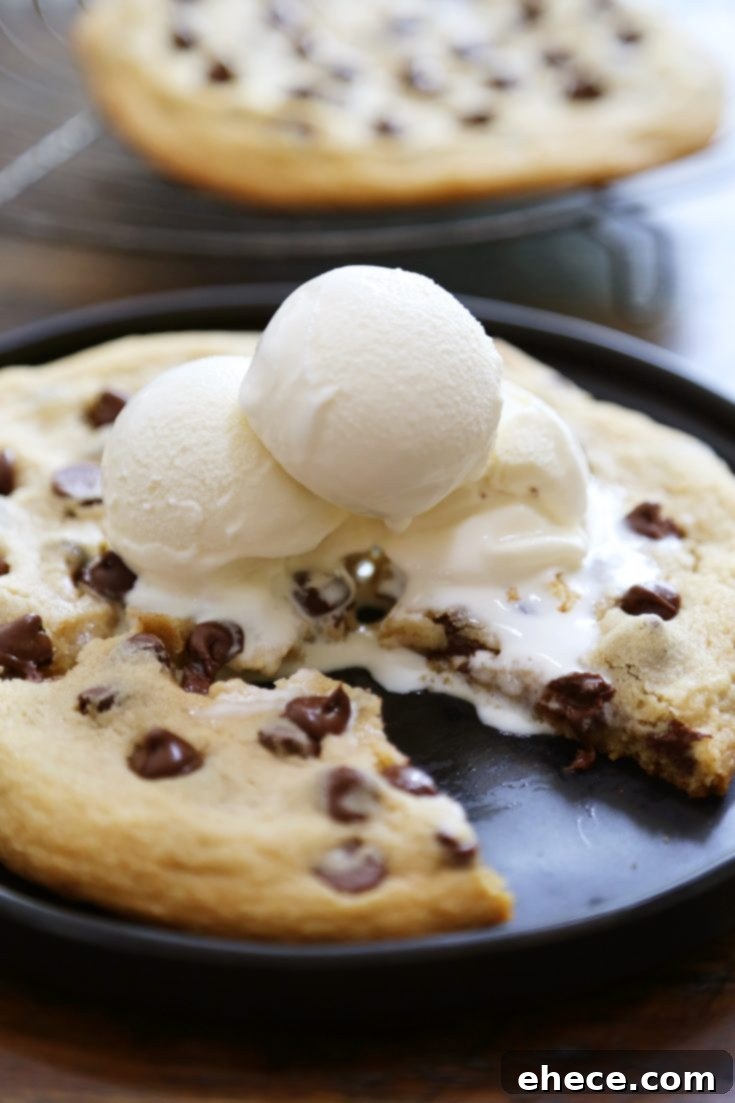 Pin this recipe for Emergency Chocolate Chip Cookie for Two