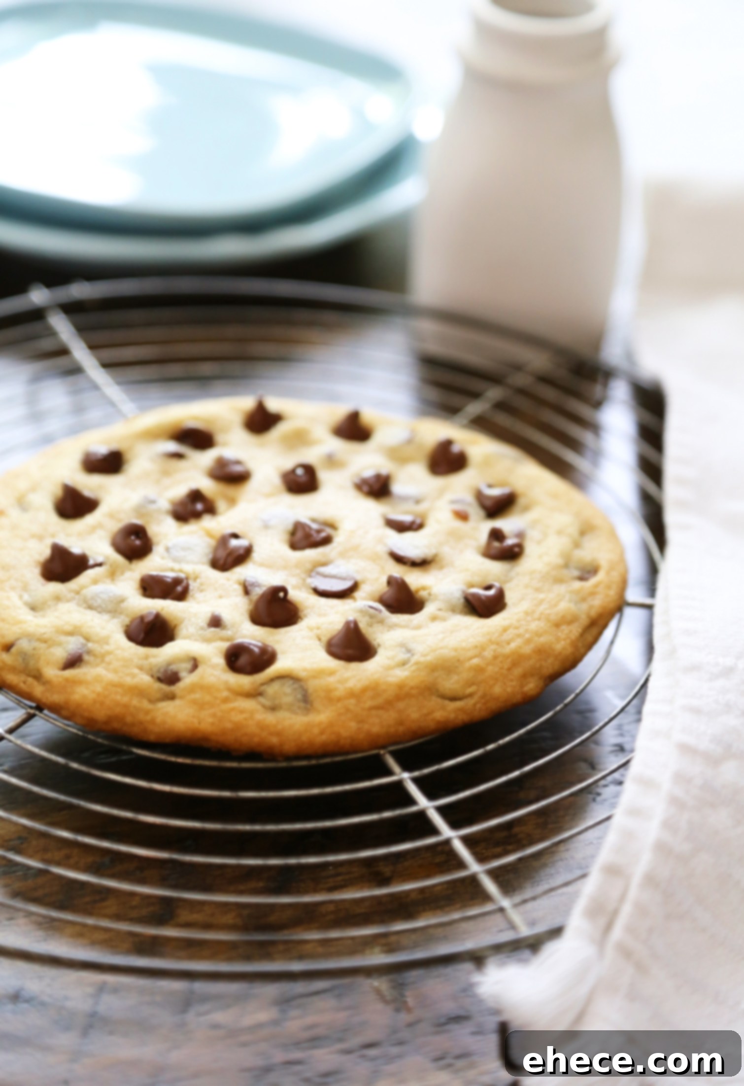 Perfect Pair Chocolate Chip Cookies 5 Emergency Chocolate Chip Cookie for Two - Giant, gooey cookies for a bad day! Quick and easy cookies to share or freeze for later. thecomfortofcooking.com