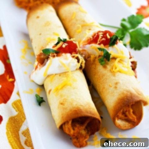 Crispy Baked Chicken Rolls 2 Baked Chicken Taquitos