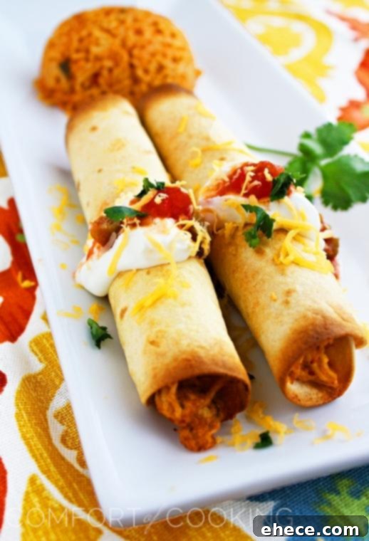 Crispy Baked Chicken Taquitos