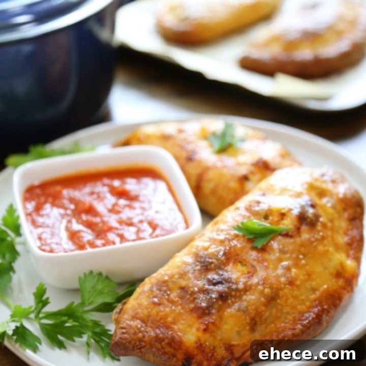 Sausage, Ricotta and Veggie Calzones