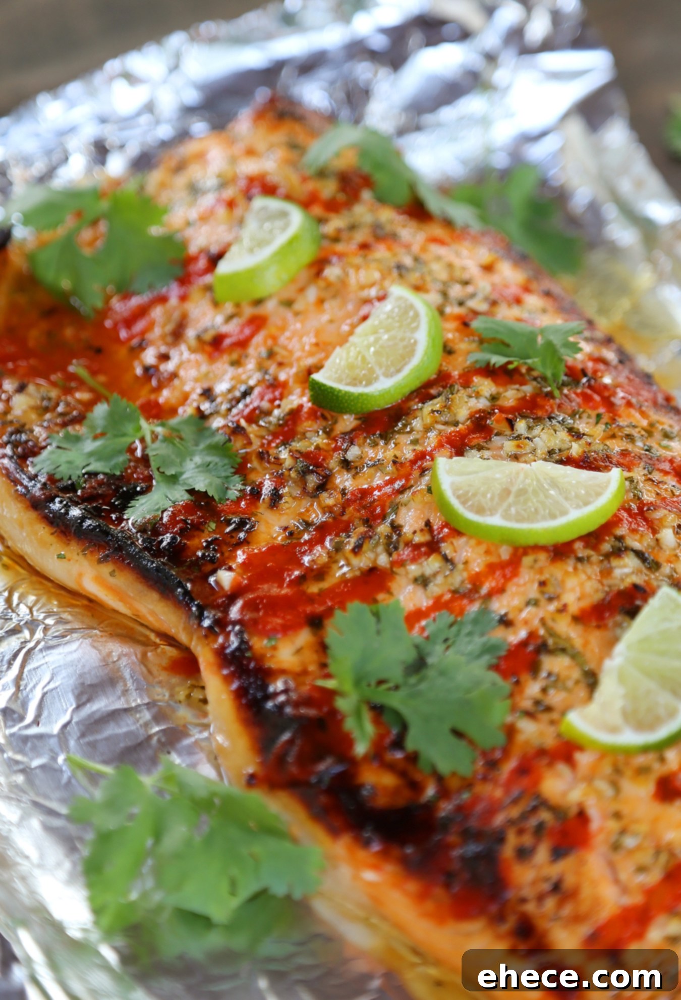 Honey Cilantro Lime Salmon Packets 5 Honey Cilantro Lime Salmon in Foil - Buttery, flaky salmon fillet that melts in your mouth. So quick & easy! thecomfortofcooking.com