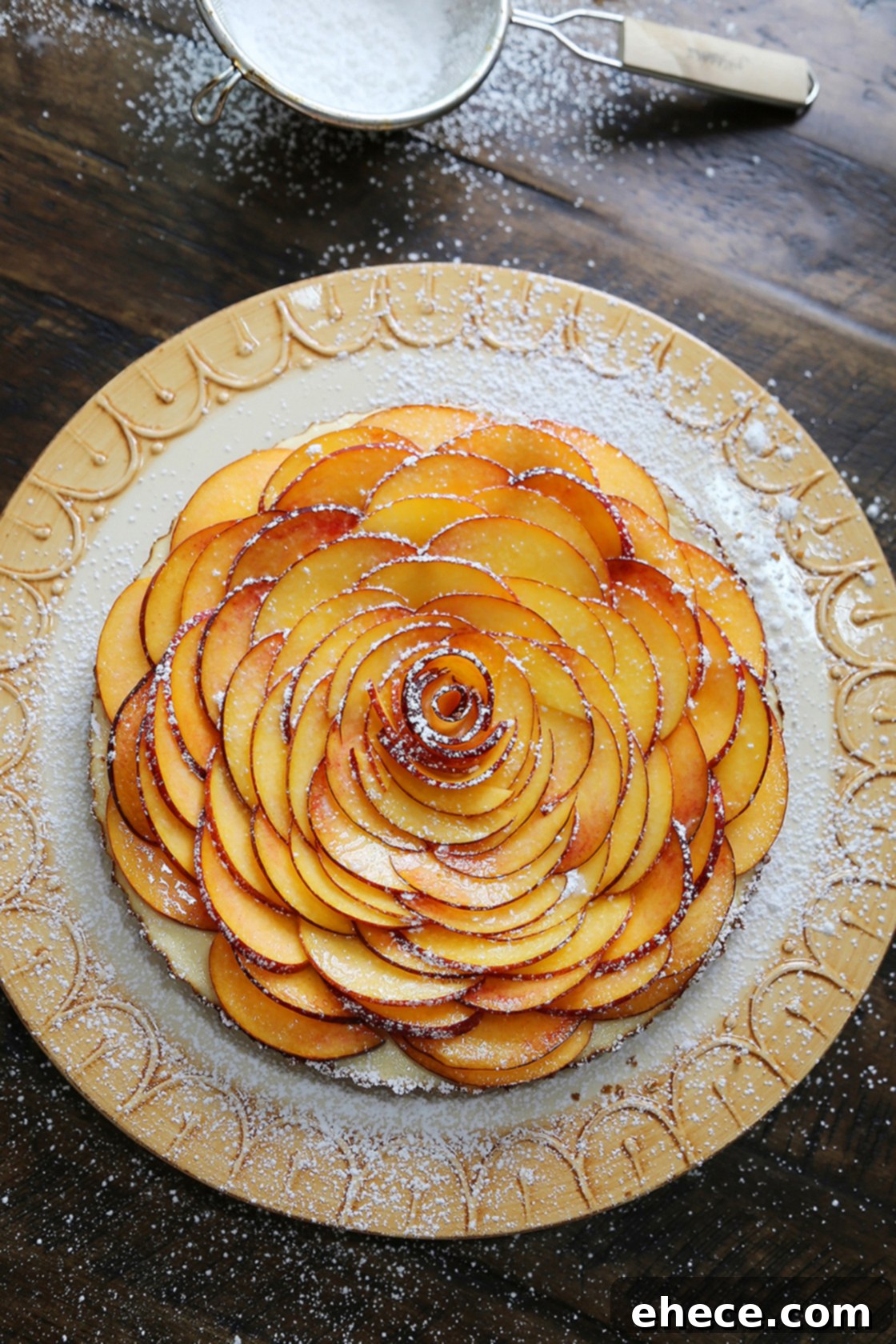 Close-up detail of the smooth, creamy honey-flavored filling and the golden, crumbly graham cracker crust.