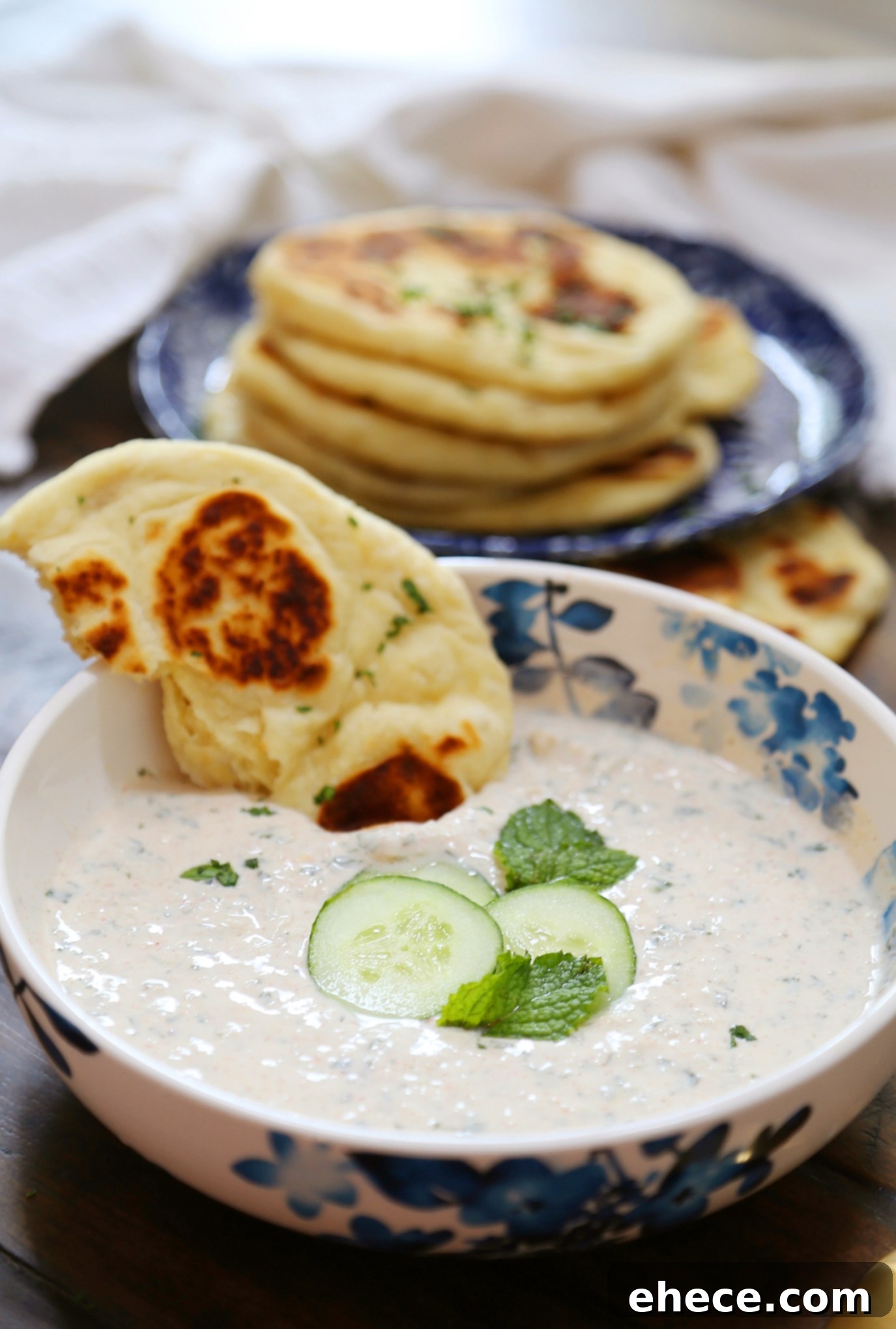 Pillowy Soft Homemade Naan 5 Homemade Naan (Soft Flatbread) - Soft, buttery and EASY flatbread made with only pantry ingredients! thecomfortofcooking.com