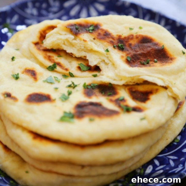 Pillowy Soft Homemade Naan 8 Homemade Naan (Soft Flatbread)