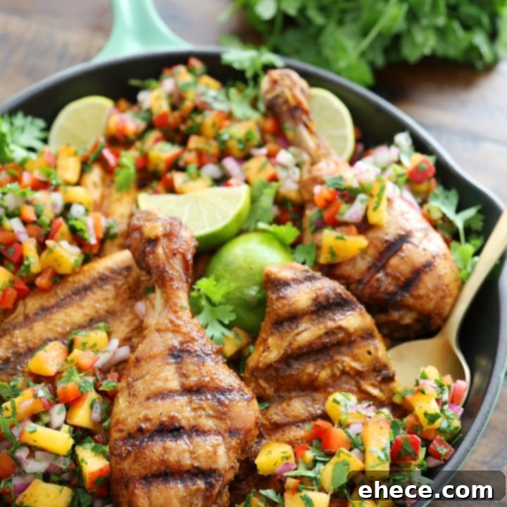 Sweet Heat Grilled Chicken with Peach Salsa 10 Spice Grilled Chicken with Peach Salsa