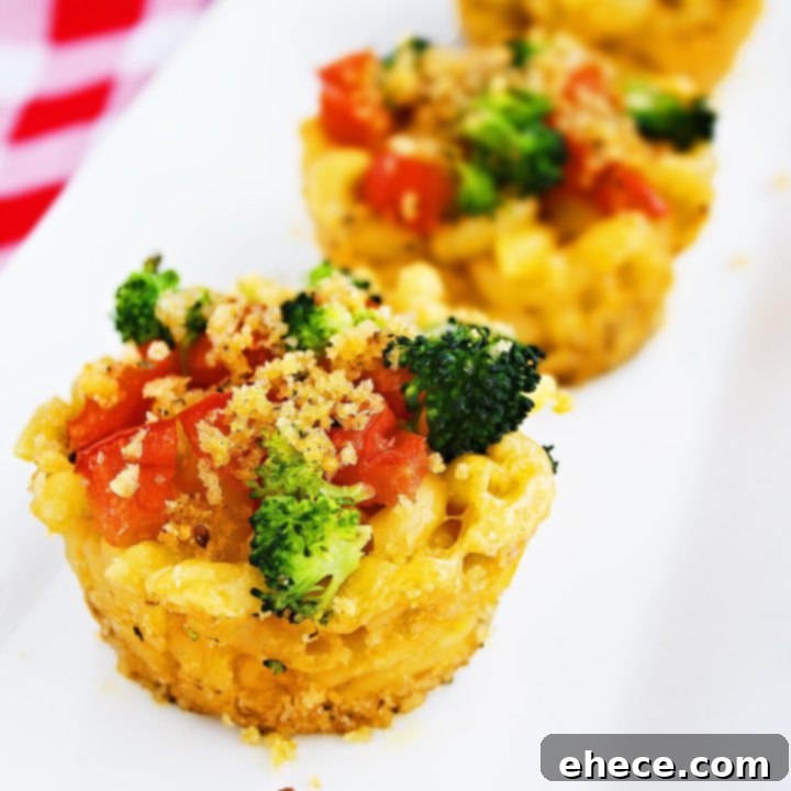 Cheesy Roasted Veggie Macaroni Bites 2 Roasted Vegetable Macaroni & Cheese Cups