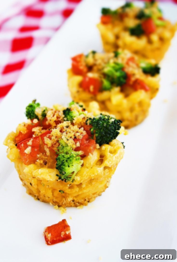 Roasted Vegetable Macaroni & Cheese Cups