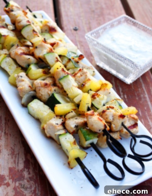 Mediterranean Chicken Kebabs with Tzatziki Sauce